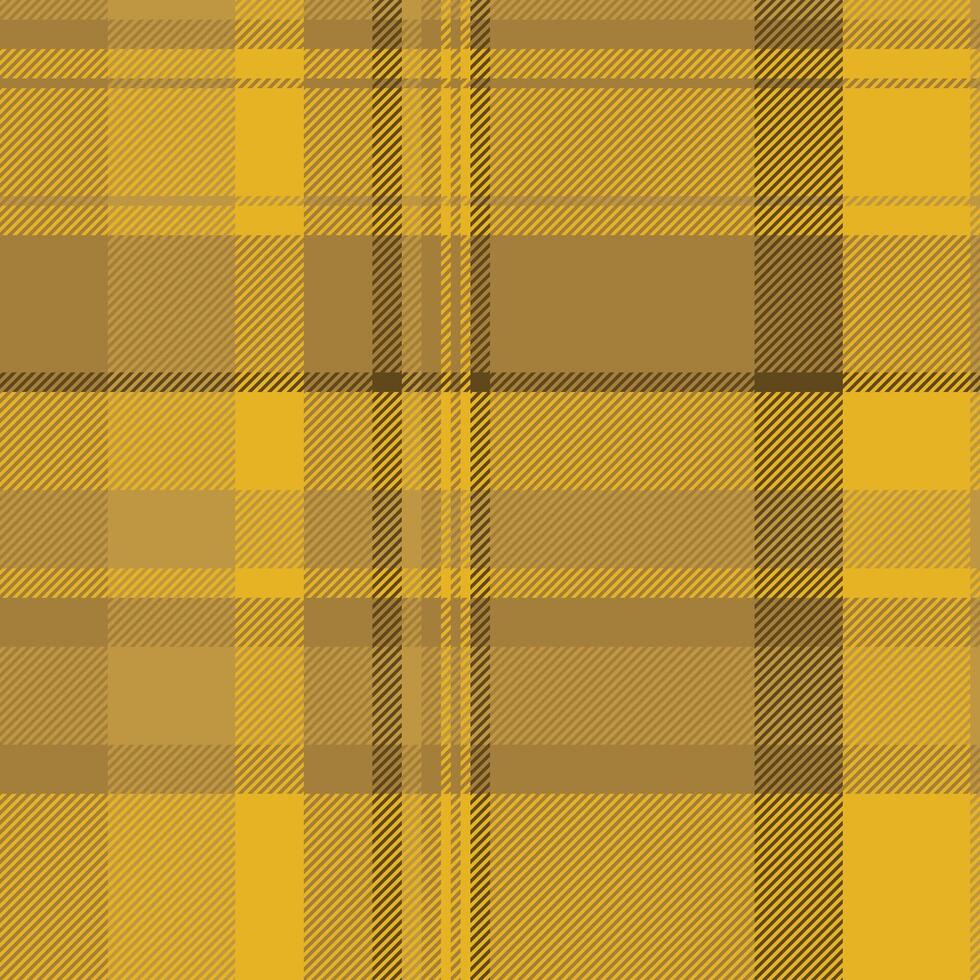 Tie check pattern, jersey texture fabric background. Bathroom seamless tartan plaid textile in amber color. vector
