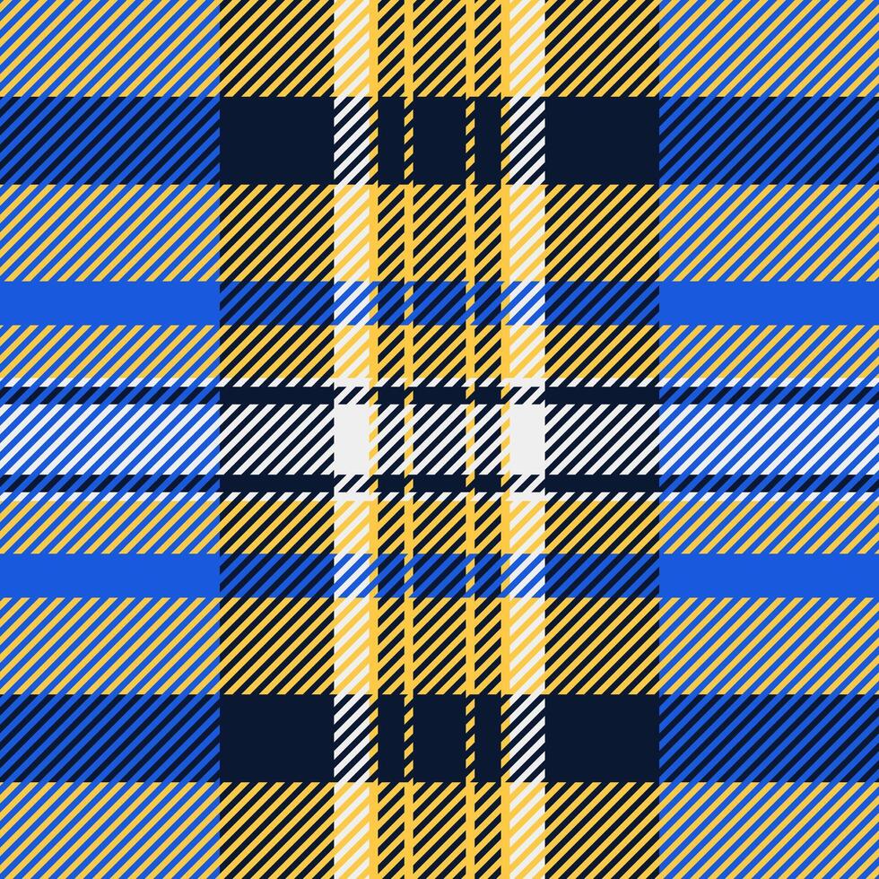 List pattern check, pastel seamless tartan plaid. Linen background textile texture fabric in amber and blue colors. vector
