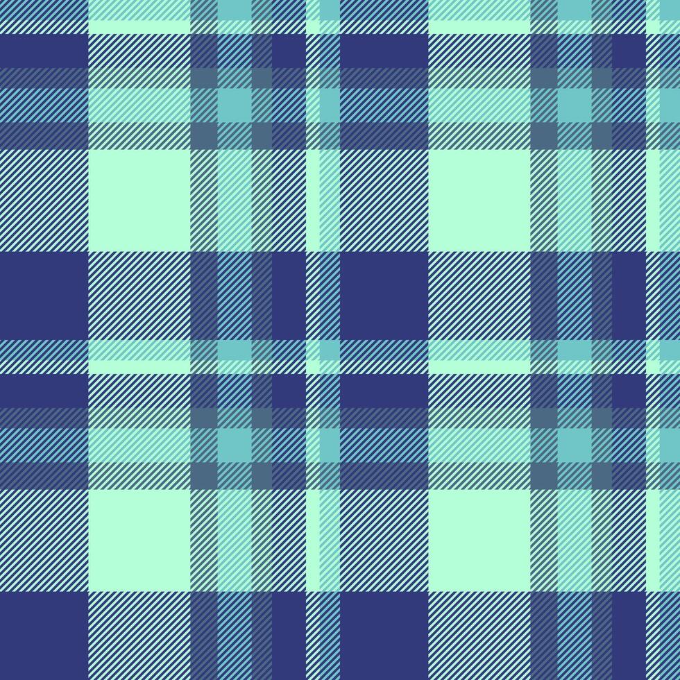 Contemporary background textile plaid, spanish fabric tartan texture. Place pattern seamless check in cyan and blue colors. vector
