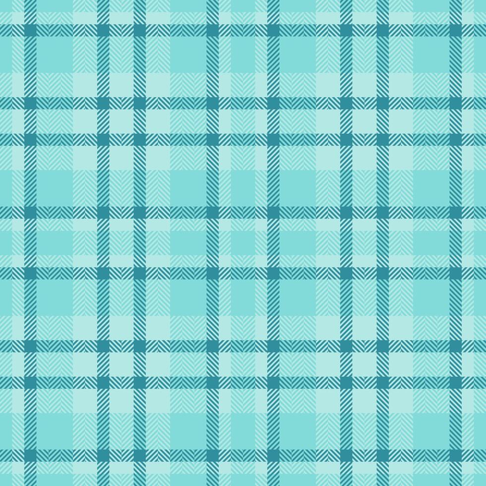 Business seamless tartan textile, mid texture background check. Form fabric plaid pattern in light and teal colors. vector