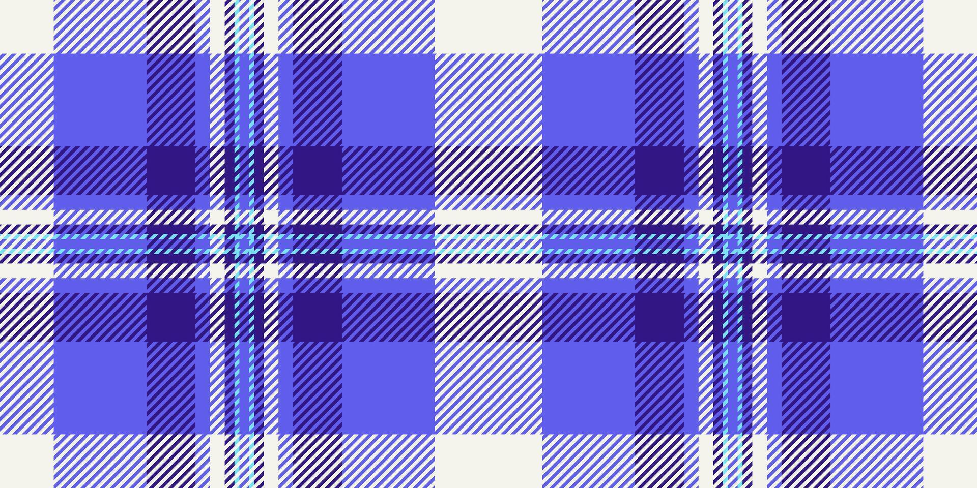 Real background pattern texture, styled plaid seamless. Intricate textile check tartan fabric in indigo and white colors. vector
