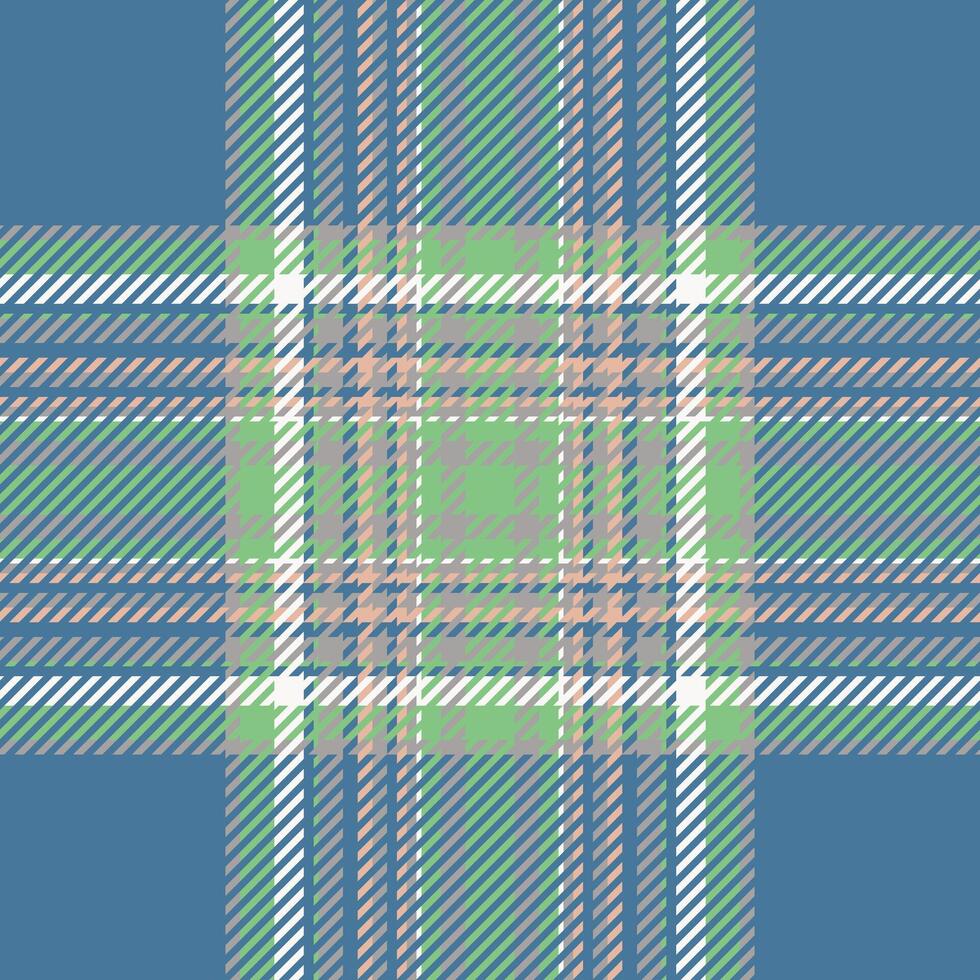 Stylish abstract plaid pattern in muted greens, blues, and peaches. Perfect for textile design, website backgrounds, or packaging. Clean, modern aesthetic. vector