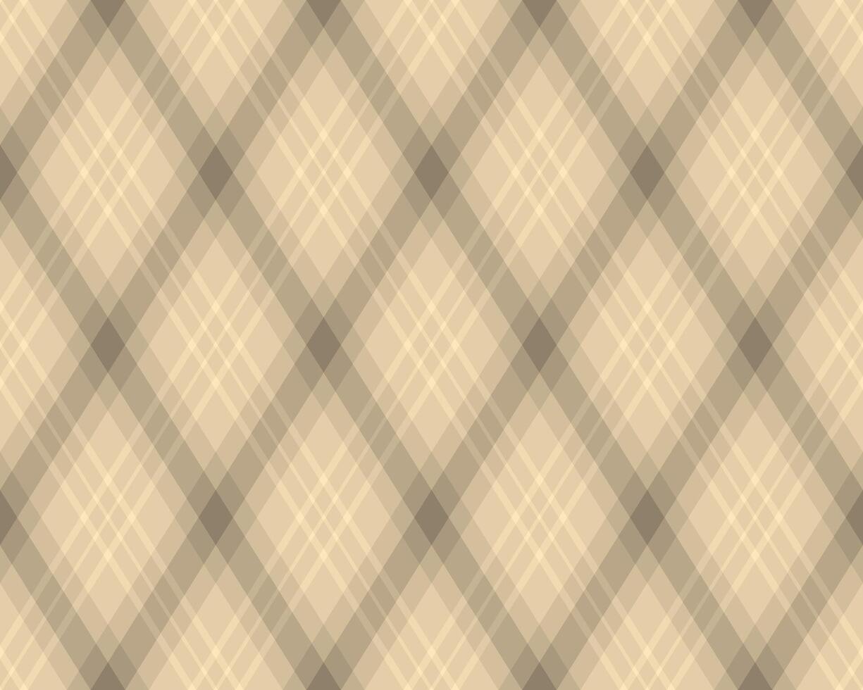 Elegant beige and taupe diagonal plaid pattern. Perfect for website backgrounds, textile designs, or wrapping paper. vector