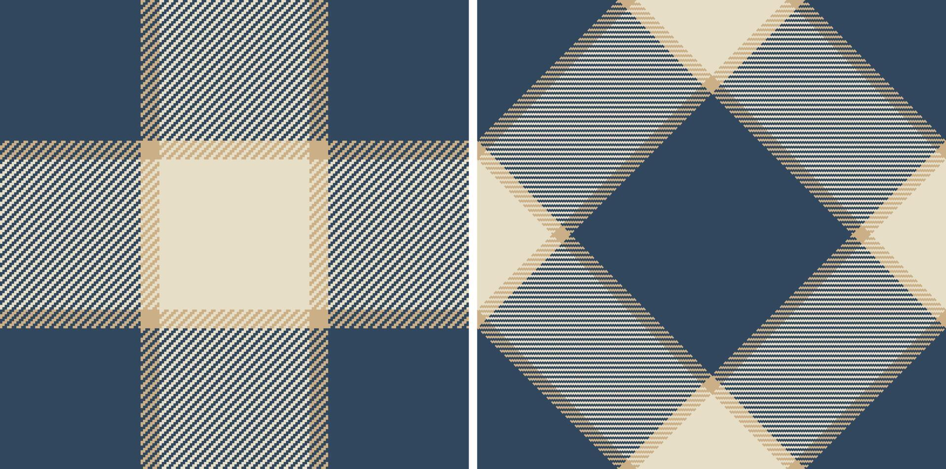 Seamless plaid background of pattern check texture with a tartan fabric textile. Set in warm colors for decorative pillows in bedroom . vector