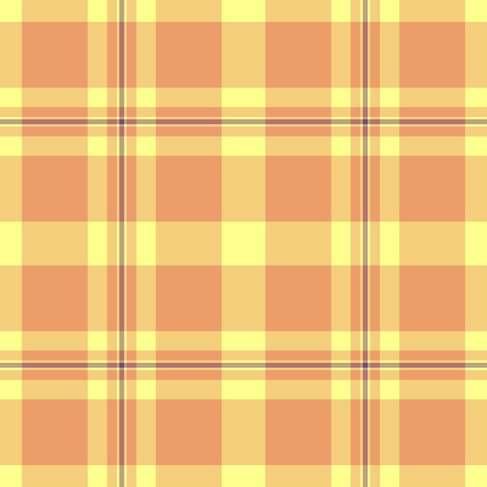 Choice texture plaid, packaging check pattern textile. Tracery seamless background tartan fabric in amber and orange colors. vector