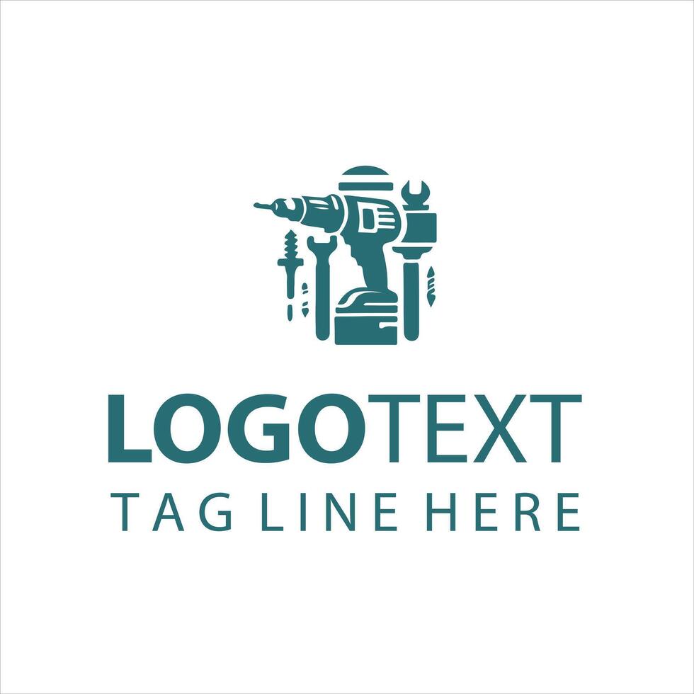 Turbo Hole drill logo vector