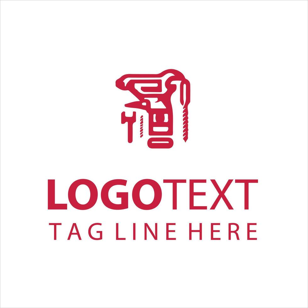Hammer Drill logo vector