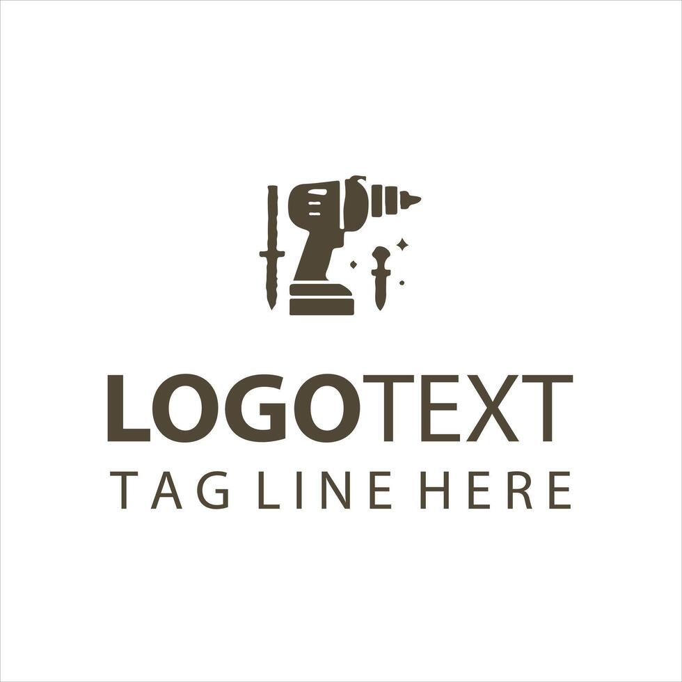 Power Bore drill logo vector