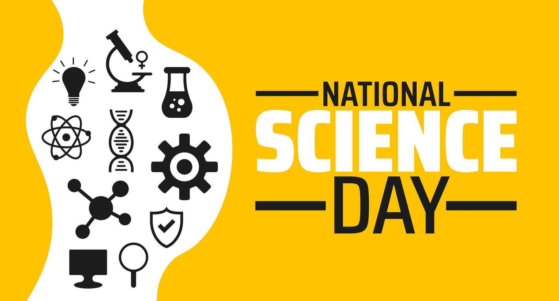 National Science Day background banner design vector