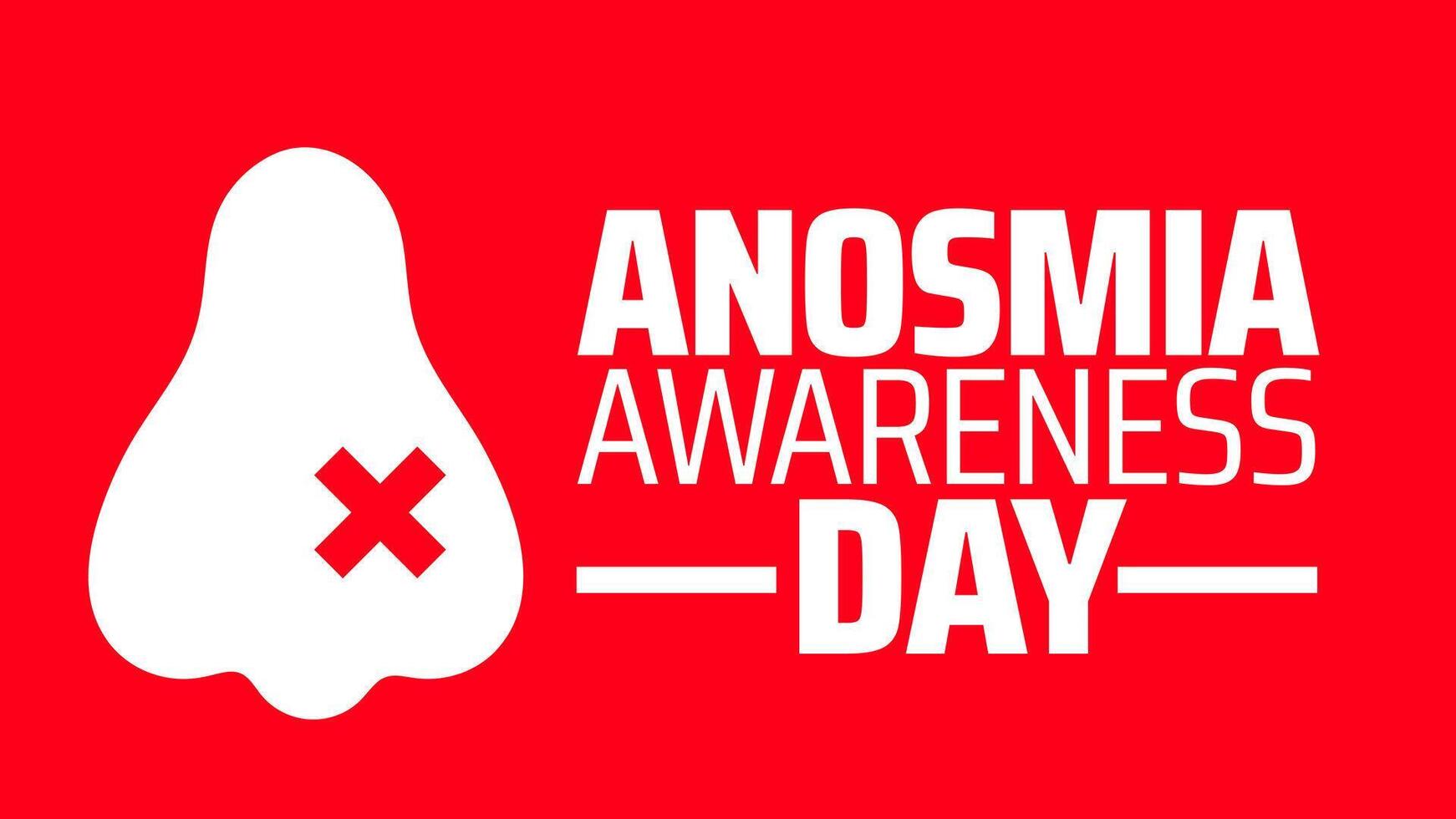 Anosmia Awareness Day background banner or poster design template. observed every year in February. vector