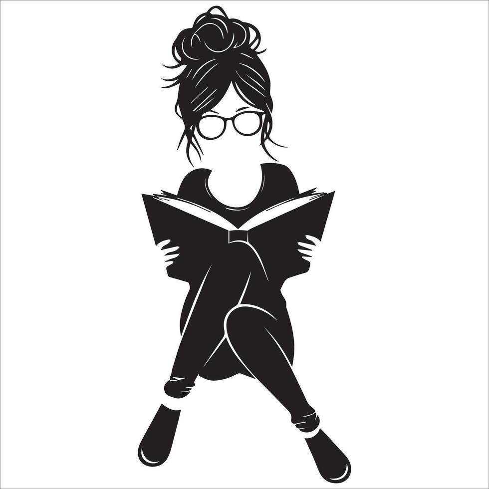 Peaceful Reading Moment Illustration vector