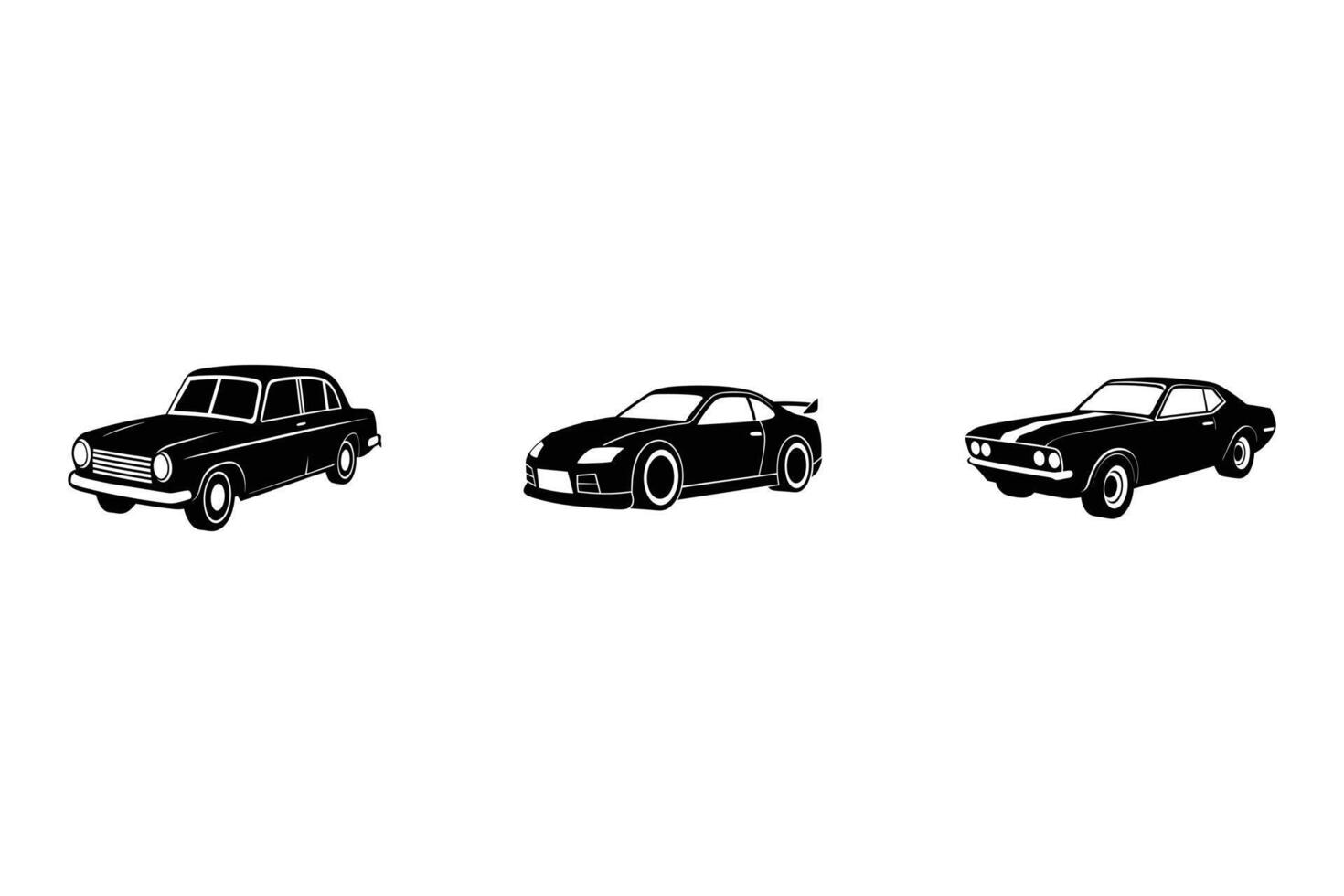 Truck silhouettes collection for commercial and vehicle design projects vector