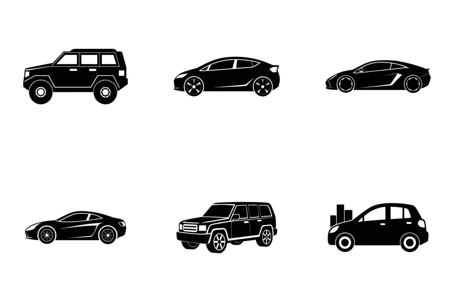 Truck silhouettes bundle for design and vehicle transportation projects vector