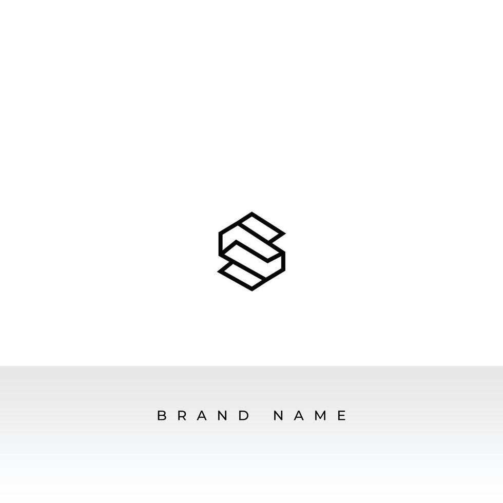 S Letter Logo. S Letter Wave Style isolated on Dual Background. Flat Logo Design Template Element Usable for Business and Branding Logos. vector