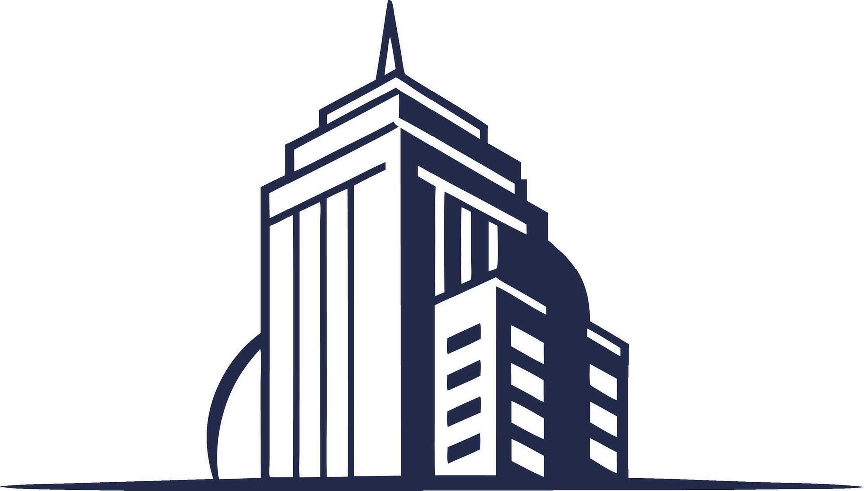 Modern building logo vector