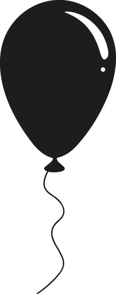 Classic Balloon Silhouette Illustration vector