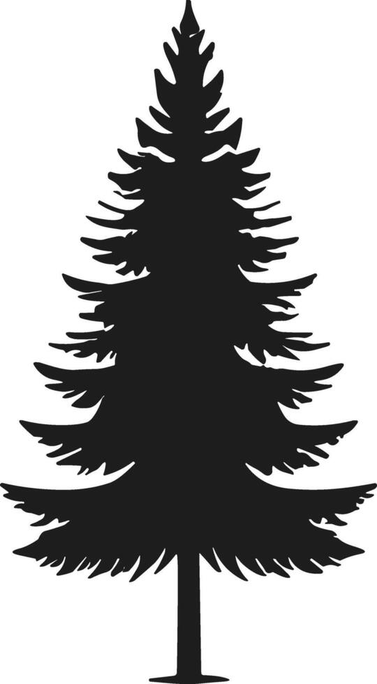 Silhouette of Pine Tree Illustration vector