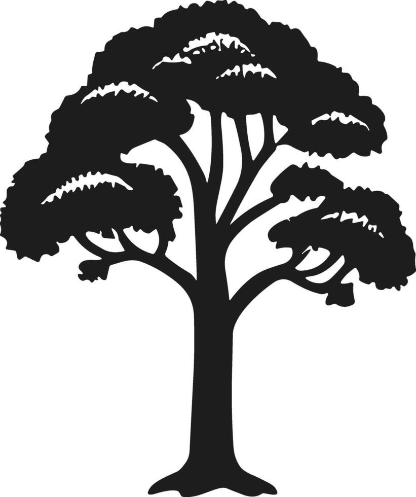 Elegant Tree Silhouette Illustration vector