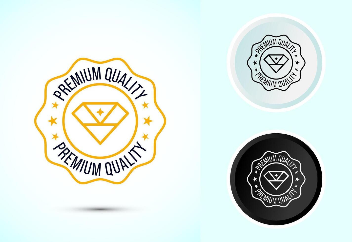 premium quality badge. premium quality label stamp design concept vector