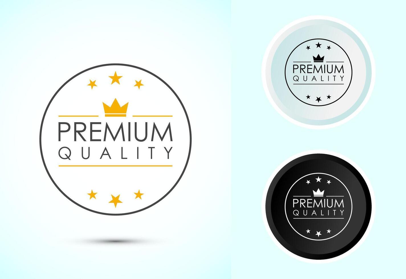 premium quality badge icon design. premium quality label stamp design concept vector