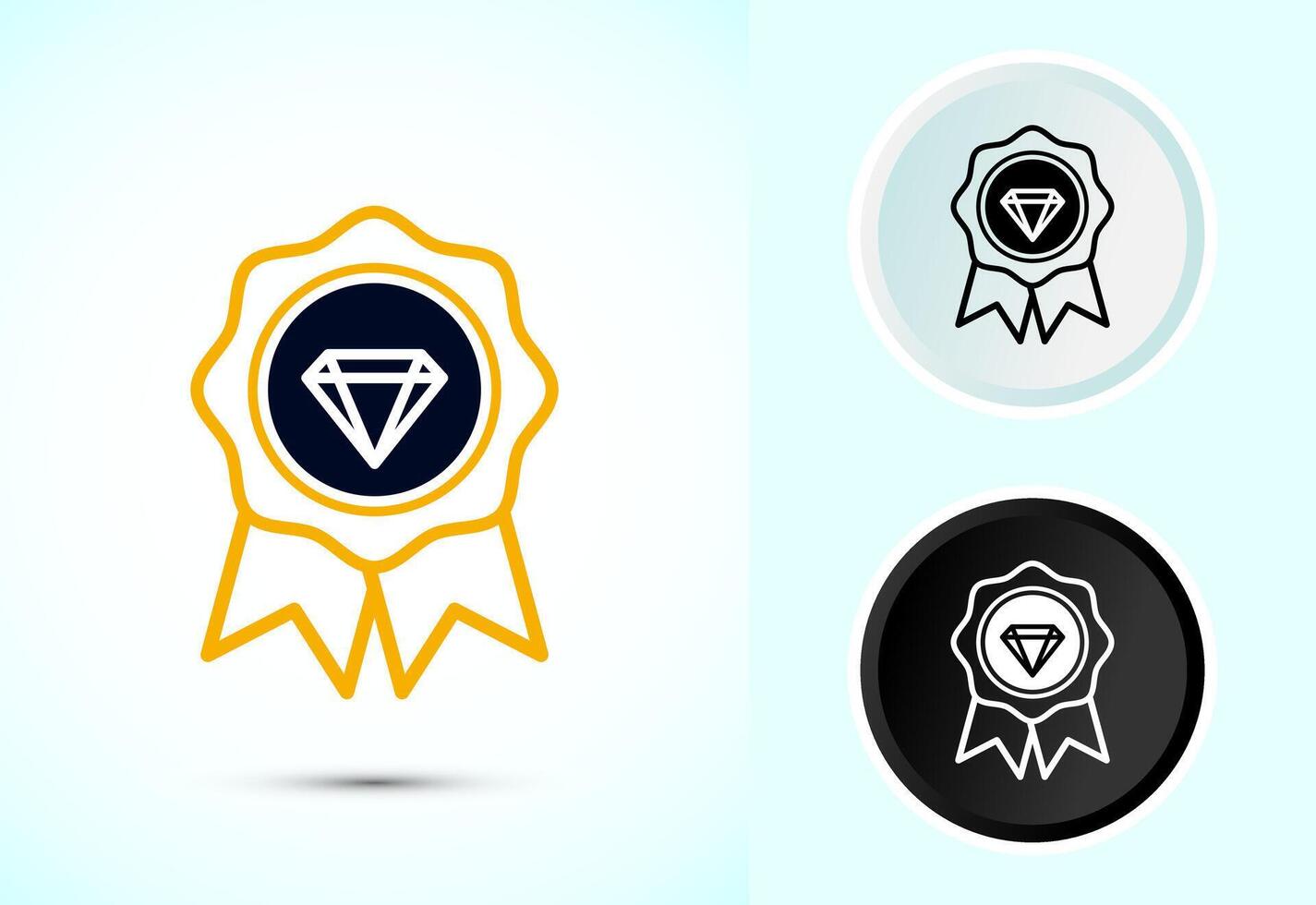 premium quality badge icon illustration. premium quality label stamp design concept vector
