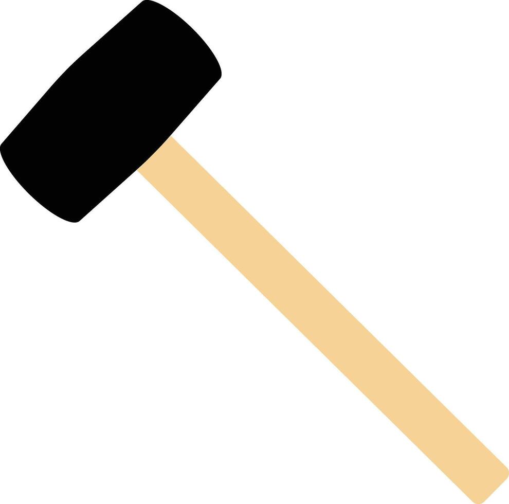 Rubber mallet icon. Tile hammer symbol. Mallet sign. Rubber hammer logo. flat style. vector