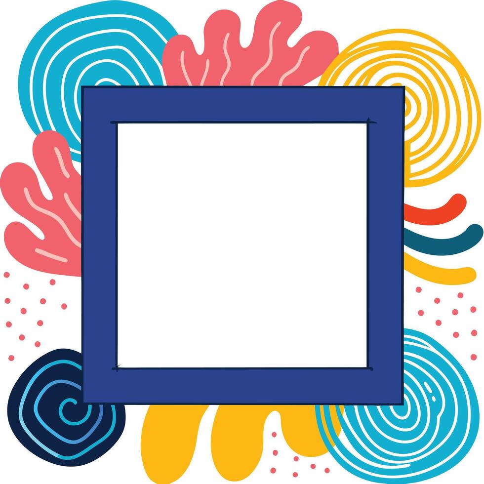 Colorful Abstract Frame Border Design Template Background vector