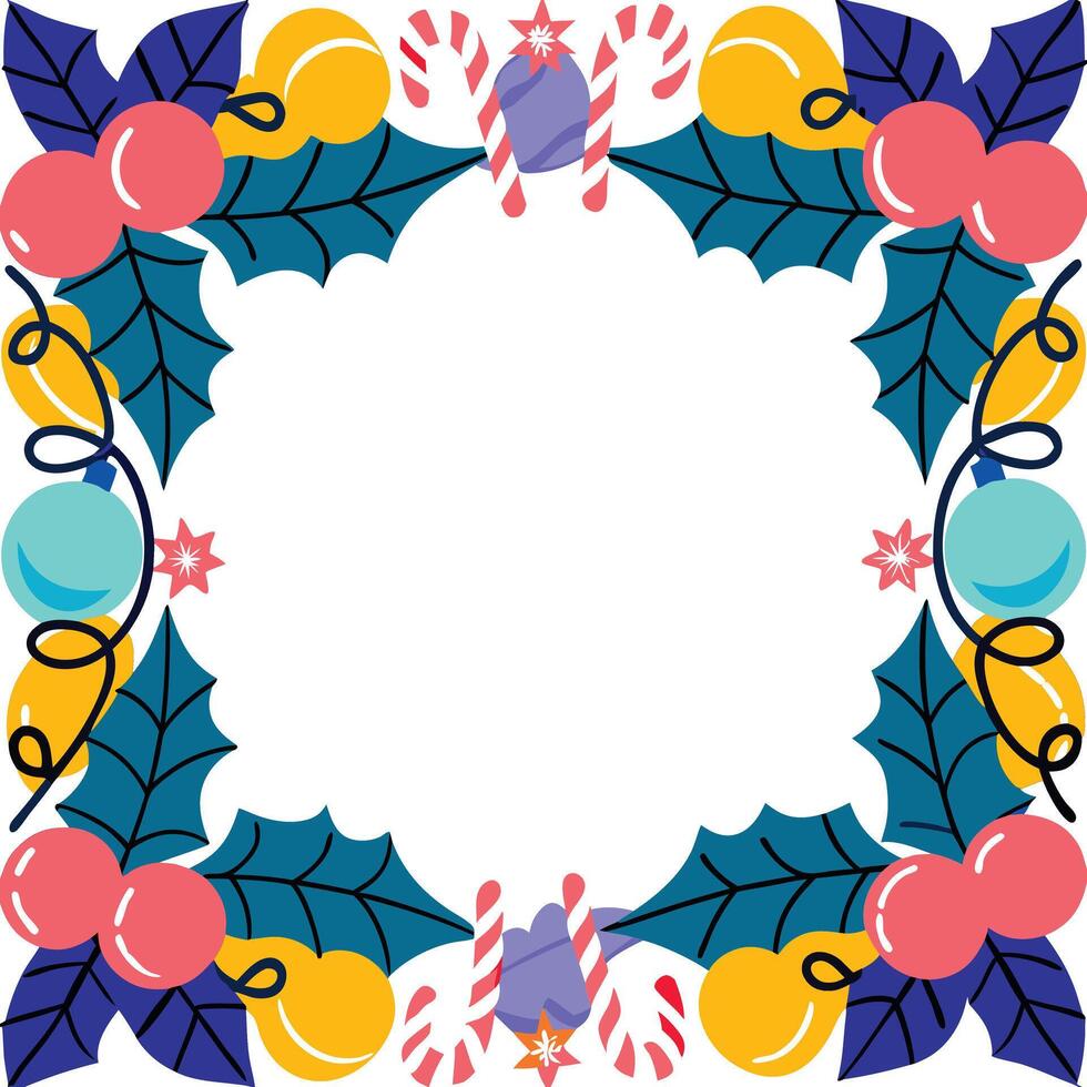 Christmas Holiday Festive Border Frame Design Template vector
