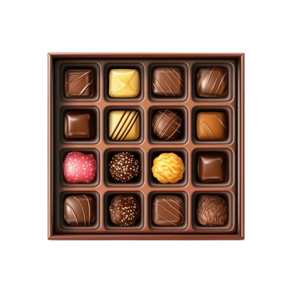 Chocolate Box with Assorted Chocolates png