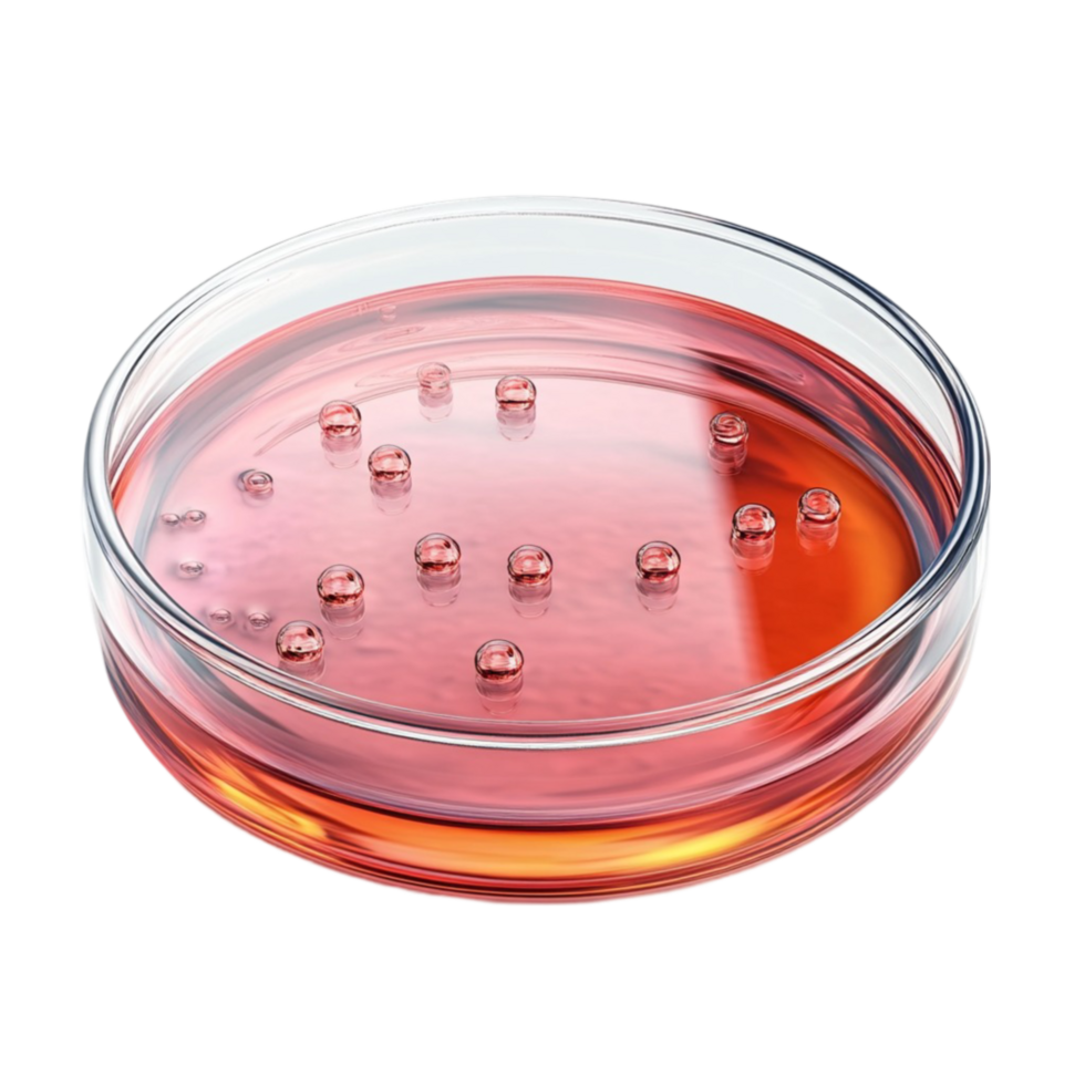 Liquid in Petri Dish on Transparent Background png