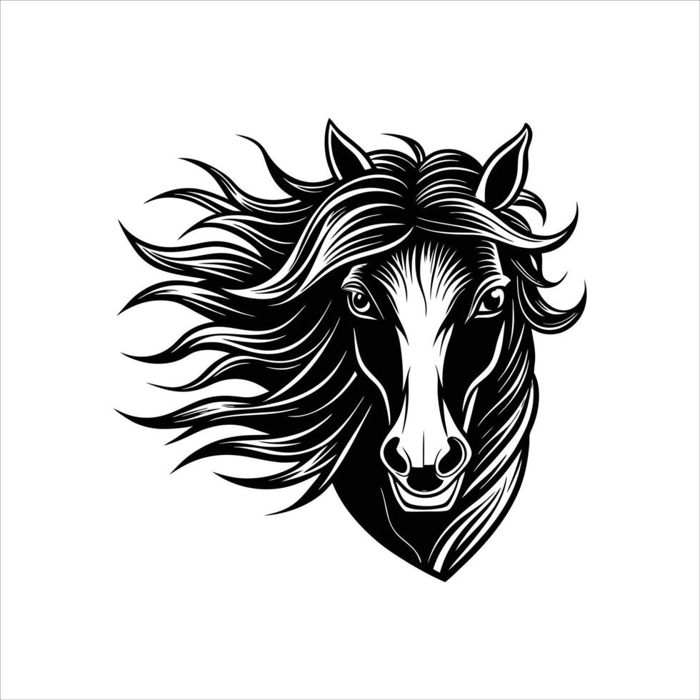 Energetic Horse Hatd vector