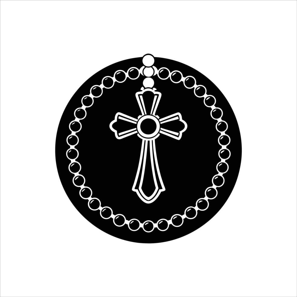 Rosary Beads With Crucifix svg vector