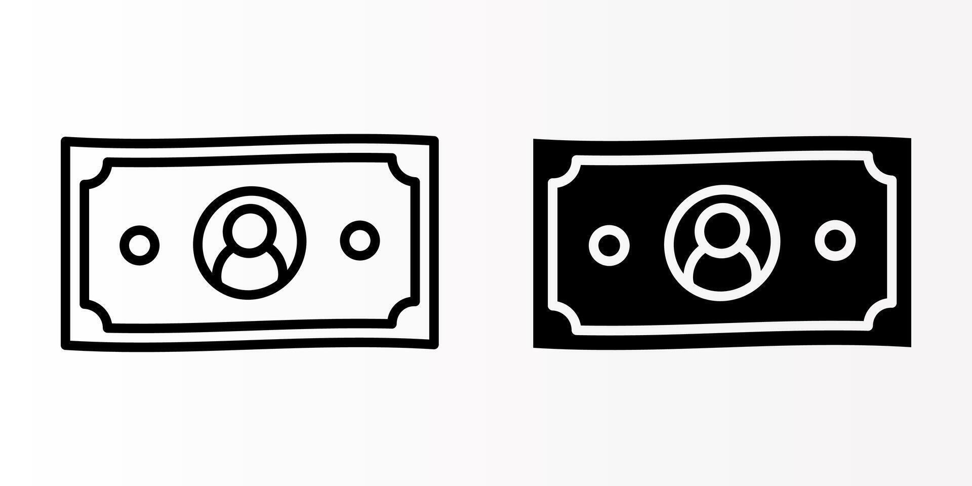 Money icon set. Cash sign. for mobile concept and web design. illustration on white background vector