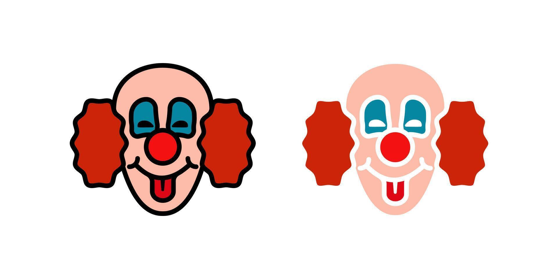 Clown icons set. for mobile concept and web design. illustration on white background vector