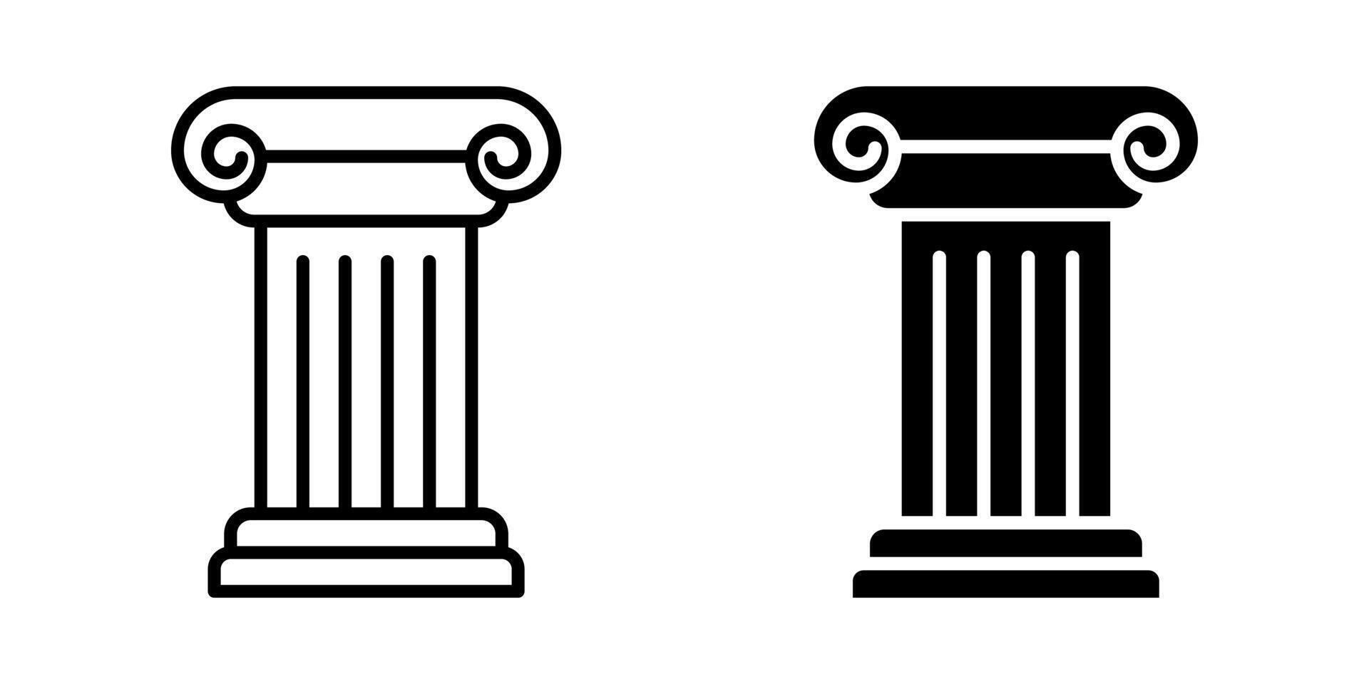 Column icon set. Ancient Columns sign. for mobile concept and web design. illustration on white background vector