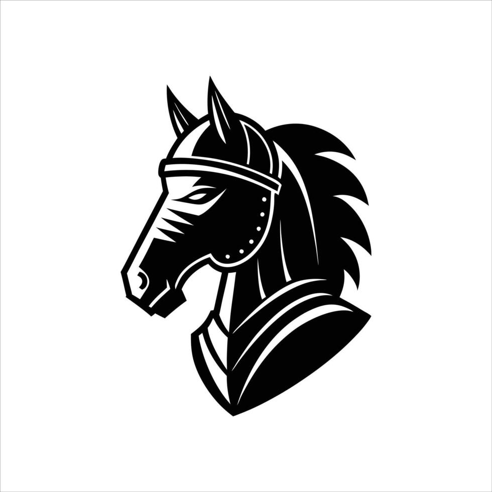 Horse With Helmet Vectors .