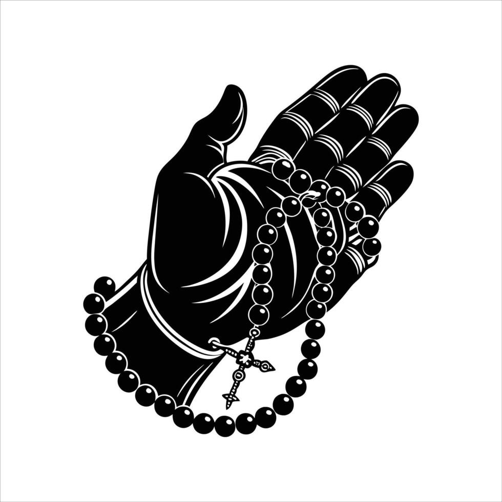 Rosary Hands Premium vector