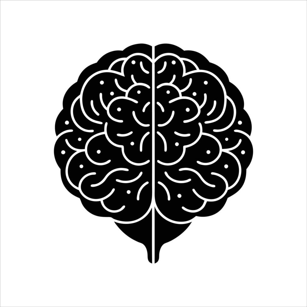 Minimalist Brain Art, Icons, vector