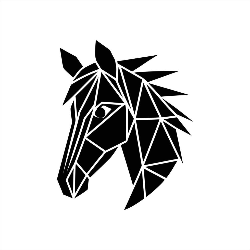 Geometric Horse Head vector