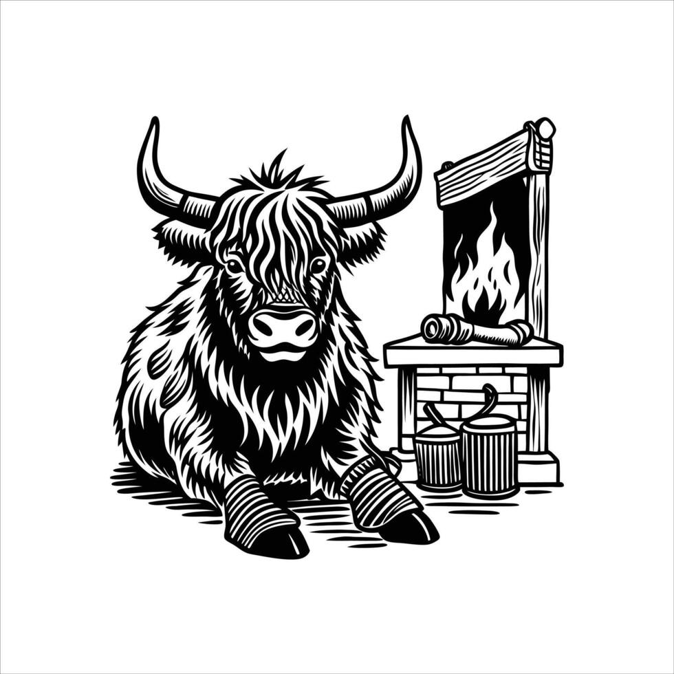 Scottish Highland Cows vector
