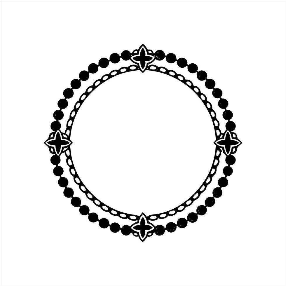 Rosary Icons Logos Symbols vector