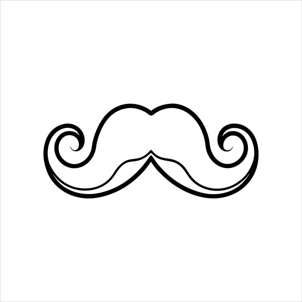 Handlebar Mustache Icons vector