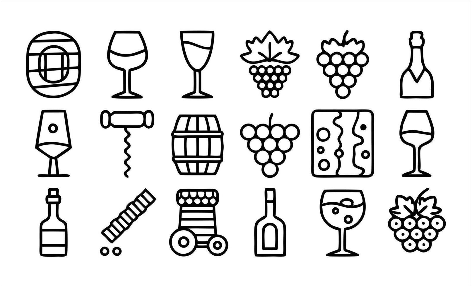 Wine Cellar and Storage Icons vector