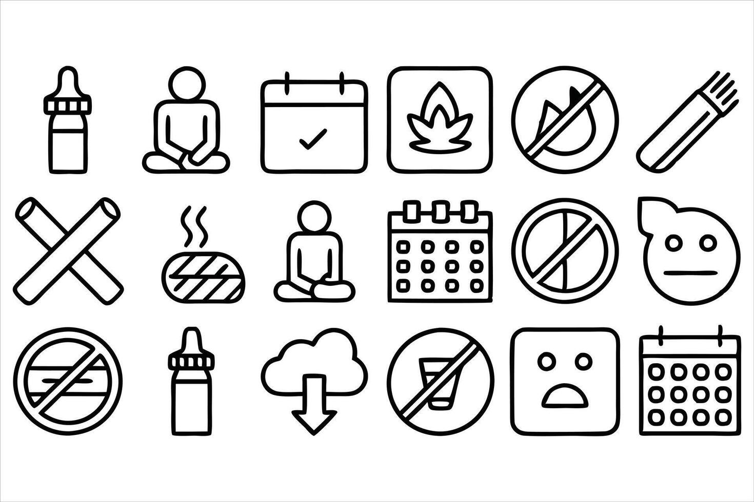 Path to Sobriety Icon Set vector