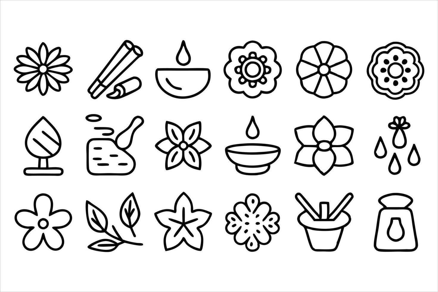 Aromatic Sensations Icon Set vector