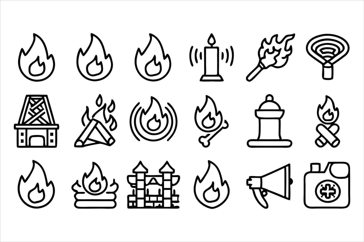Heatwave Symbols Icon Set vector