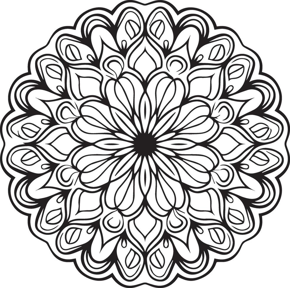 Blossom Mandala Shape. Circular pattern in form of mandala, tattoo, decoration. Decorative ornament in ethnic oriental style. vector