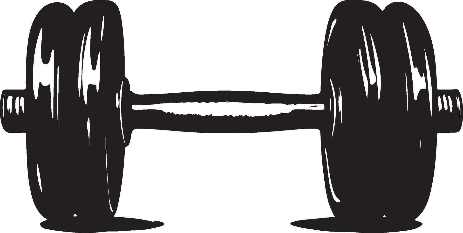 Curved Barbell Weight and Dumbbell Set for Fitness Graphics vector