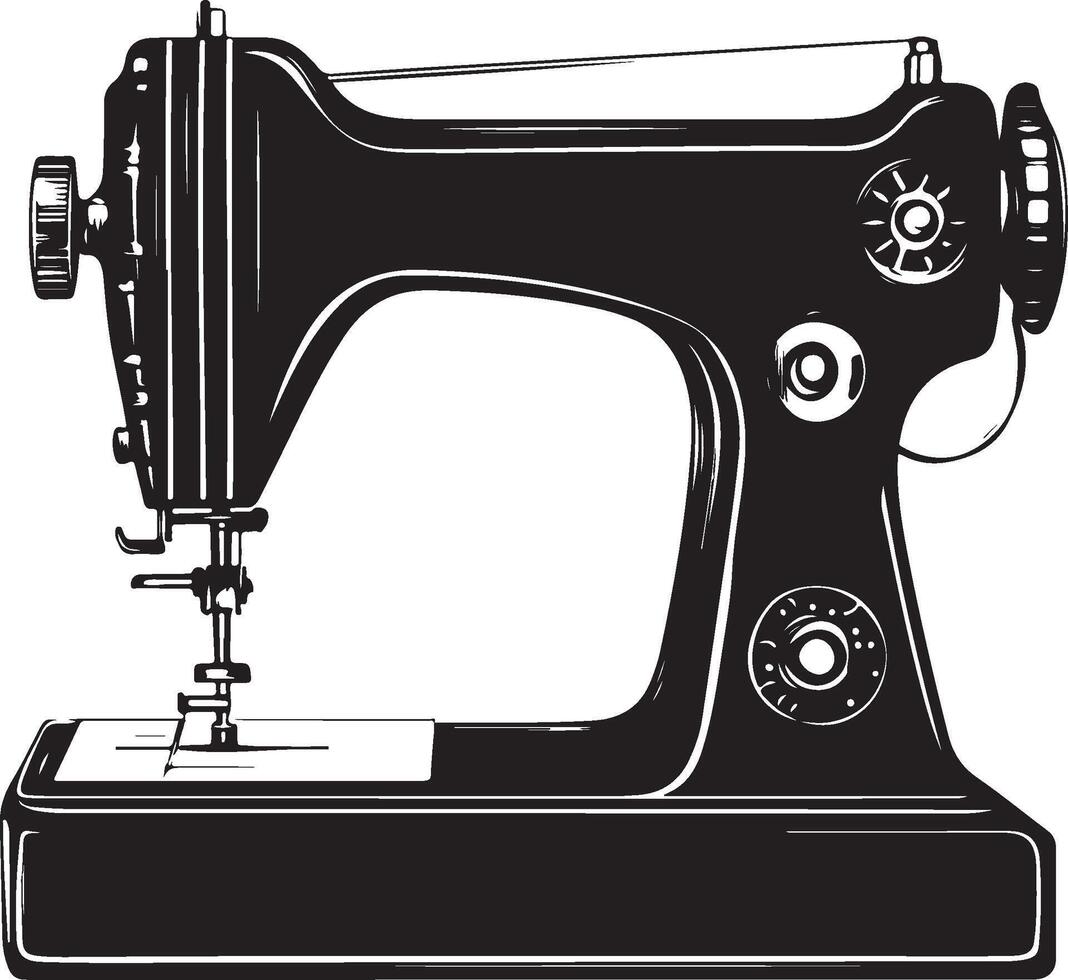 Professional Sewing Machine Graphic Set for Apparel and Craft Projects vector