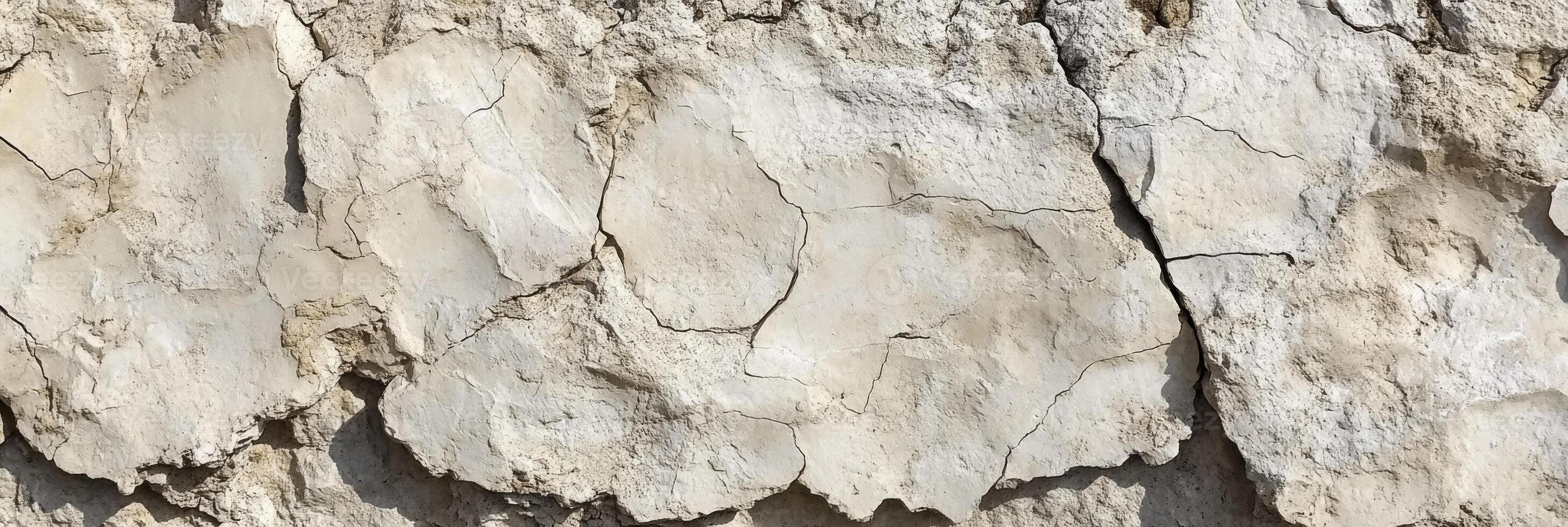 Cracked and weathered textured wall with natural stone surface pattern photo